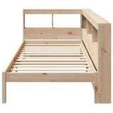Bookcase Bed without Mattress 100x200 cm Solid Wood Pine 3324323