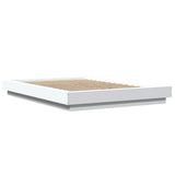 Bed Frame with LED Lights without Mattress White 120x190cm 3281140