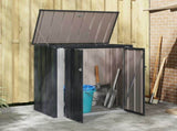Garden Storage Box Black 101.5 x 57 x 100.5 cm Steel 42011279