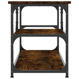 TV Cabinet Smoked Oak 103x38x46.5 cm Engineered Wood and Steel 831825