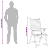 Garden Chair Set of 4 Natural Brown Solid acacia wood Medium 3065515