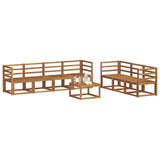Outdoor Sofa Set 8 pcs Natural Solid Acacia Wood 3366097