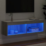 TV Cabinet with LED Lights Grey Sonoma 100x30x30 cm 837165