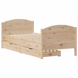 Bed Frame without Mattress 75x190 cm Small Single Solid Wood Pine 3301812