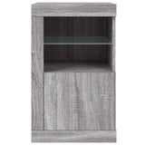 Side Cabinets with LED Lights 2 pcs Grey Sonoma Engineered Wood 836641