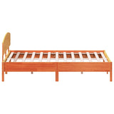 Bed Frame without Mattress Wax Brown 200x200 cm Solid Wood Pine 3207196
