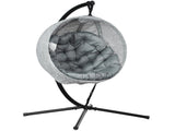 Hanging Egg Chair Outdoor Indoor Garden Swing Chair with Folding Basket, Garden Hanging Chair with T3398P328457
