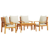 5 Piece Garden Lounge Set with Cushions Solid Wood Acacia 3211804