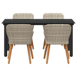 Dining Set Light grey Poly rattan 3261715