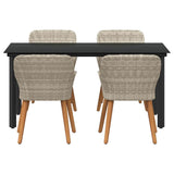 Dining Set Light grey Poly rattan 3261715