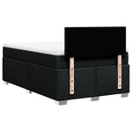 ZNTS Box Spring Bed with Mattress Black 120x200 cm Fabric 3285850
