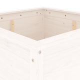 Garden Planter White 82.5x82.5x78 cm Solid Wood Pine 825304