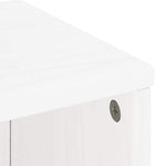 ZNTS Side Cabinet ODDA White 40x24x79 cm Solid Wood Pine 4103596