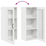 Wall Glass Cabinet PORTO White 40 x 31 x 100 cm Engineered Wood 885445