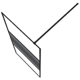 Walk-in Shower Wall Black 90x195 cm Clear ESG Glass 152146
