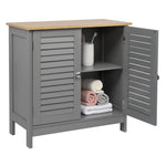 ZNTS 2 Hundred Page Doors MDF Spray Paint Bathroom Cabinet Gray 76520309