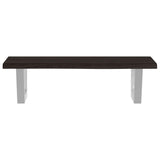 ZNTS Basin Shelf Wall Mounted Steel and Solid Wood Oak 3302582