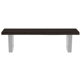 Basin Shelf Wall Mounted Steel and Solid Wood Oak 3302582