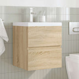 2 Piece Bathroom Furniture Set Sonoma Oak Engineered Wood 3325038