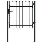 Fence Gate Grey 100 x 100 cm Powder coated steel 42008879