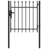 Fence Gate Grey 100 x 100 cm Powder coated steel 42008879