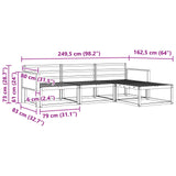 Outdoor Sofa Set 4 pcs Natural Solid Acacia Wood 3382462
