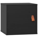 Wall Cabinets 2 pcs Black 31.5x30x30 cm Solid Wood Pine 818364