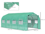 Polytunnel Greenhouse with Windows and Door, Walk in Greenhouse for Garden, Backyard T3398P314114
