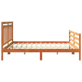 Bed Frame with Headboard Wax Brown 180 x 200 cm 3418142