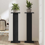 Plant Stand 2 pcs Black Oak 30 x 30 x 95 cm Engineered wood 3345110