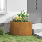 Corner Planter Rusty 60 x 60 x 50 cm Weathering steel 883667