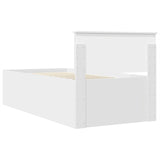 Bed Frame with Headboard White 90 x 200 cm Engineered Wood 3408620