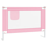 Toddler Safety Bed Rail Pink 90x25 cm Fabric 10198