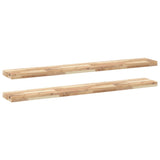Floating Shelves 2 pcs 140x20x4 cm Untreated Solid Wood Acacia 3279436