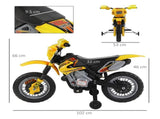 Electric Motorcycle for Kids Ride on Toys-Yellow T3398P347625
