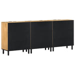 ZNTS 3 Piece Sideboards Brown 60x33x75 cm Solid Wood Mango 3310005