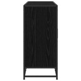 Sideboard Black Oak 134 x 35 x 76 cm Engineered Wood 3446628