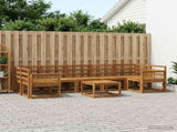 Outdoor Sofa Set 8 pcs Natural Solid Acacia Wood 3385075