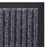 PVC Door Mats 2 pcs Grey 90x60 cm 278748