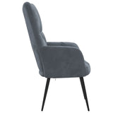 Relaxing Chair Dark Grey Velvet 42022445