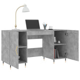 Desk Concrete Grey 140x50x75 cm Engineered Wood 829528