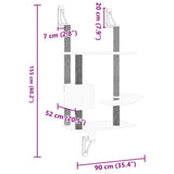 Wall-mounted Cat Tree with Scratching Post Light Grey 153 cm 172405