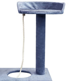 ZNTS Cat Tree with Sisal Scratching Posts 150 cm Dark Blue 170489