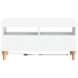 LED TV Cabinet White Engineered Wood 896335