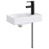 Bathroom Wash Basin Matte Black 40.5 x 22.5 x 11.5 cm Metal 890227