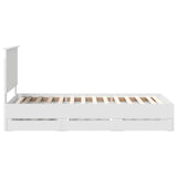 Bed Frame with Drawer White 90 x 200 cm Engineer Wood 3411152