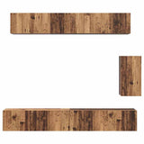 Wall TV Cabinet Wall-mounted 3 pcs Old Wood Engineered Wood 3393345