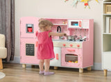 Play Kitchen, Kids Kitchen Set with Lights and Sounds, Double Stoves, Ice Maker, Chalkboard for 3 T3398P422355
