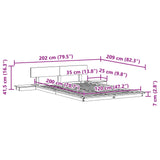 Bed Frame Brown 120 x 200 cm Wood 872401