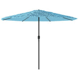 Garden Parasol with Steel Pole Blue 324x324x247 cm 4005110
